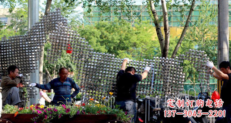 邯郸中领雕塑 - 动物抽象不锈钢雕塑