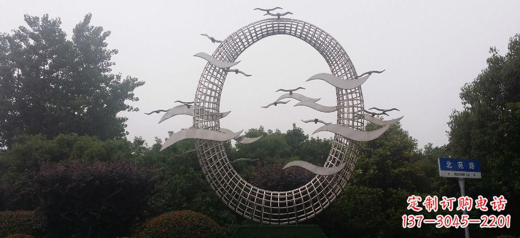 邯郸优雅风采,质感之美,赏心悦目的不锈钢海鸥雕塑