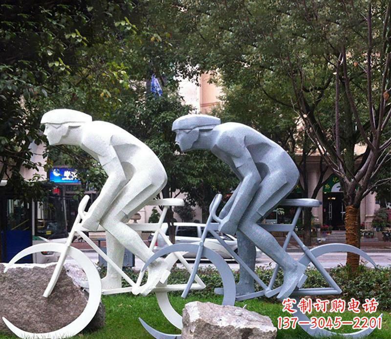邯郸装饰型不锈钢骑自行车雕塑
