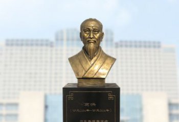 邯郸葛洪玻璃钢仿铜雕塑医学名人头像装饰品