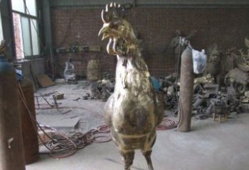 邯郸雕刻公鸡铜雕，铸就艺术之美