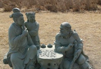 邯郸八仙下棋铜雕塑