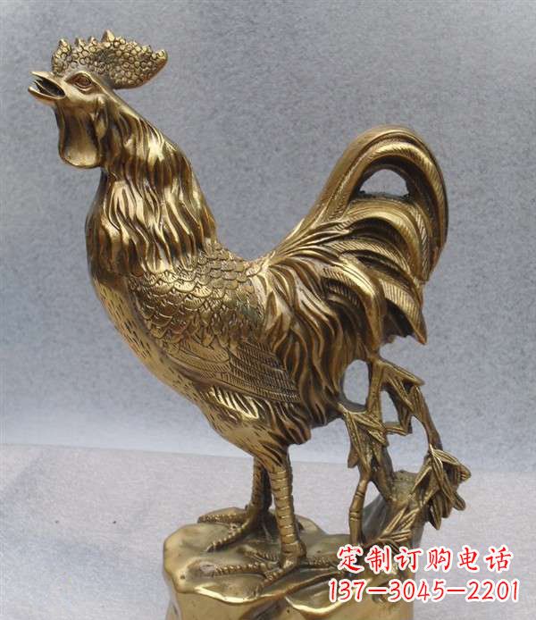 邯郸经典公鸡铜雕