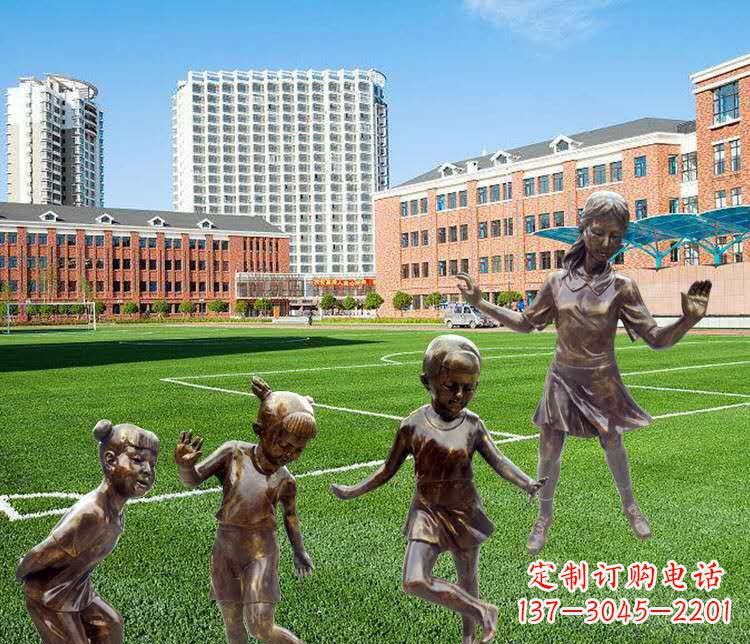 邯郸中领雕塑定制小孩铜雕