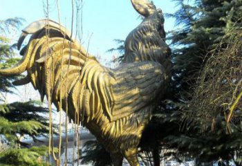 邯郸艺术级公鸡大型铜雕