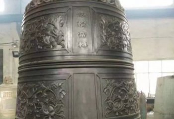 邯郸国泰民安铜钟寺庙铜雕-传统工艺精美的铜钟雕塑