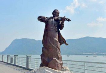邯郸海边拉小提琴的聂耳雕像