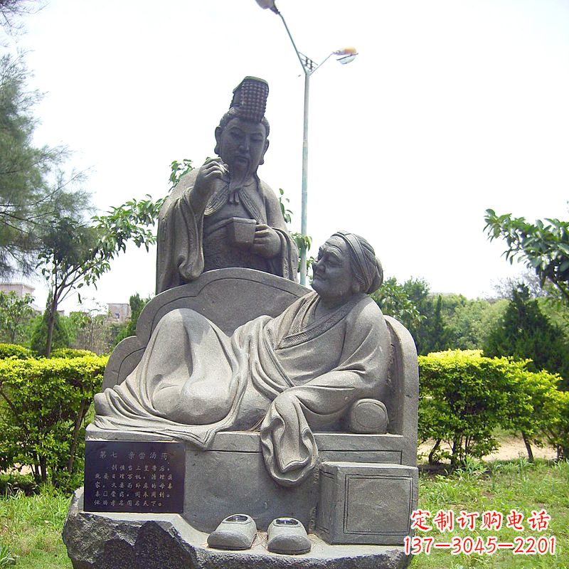 邯郸精致细腻的汉文帝侍母-24孝人物雕塑