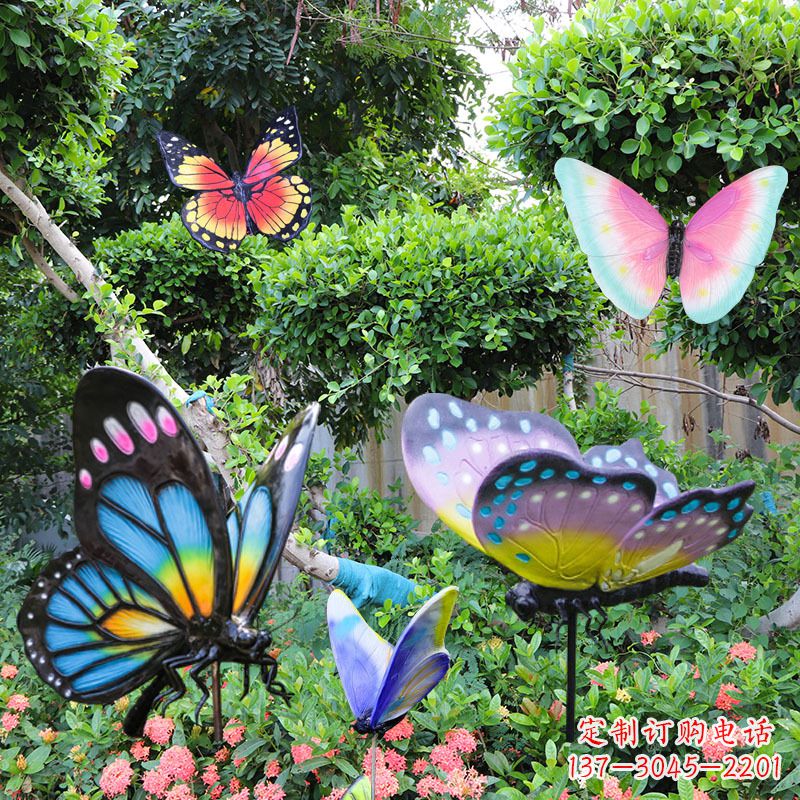 邯郸花园玻璃钢仿真蝴蝶雕塑