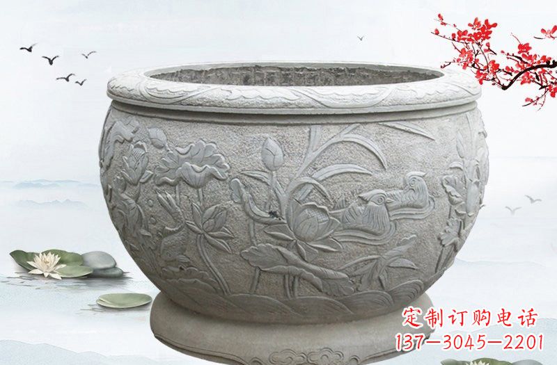 邯郸艺术精美的水缸雕塑