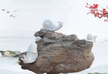 邯郸高雅而令人惊叹的汉白玉蜗牛雕塑