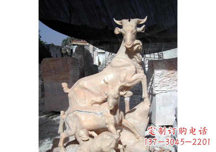 邯郸三阳开泰公园独特动物石雕