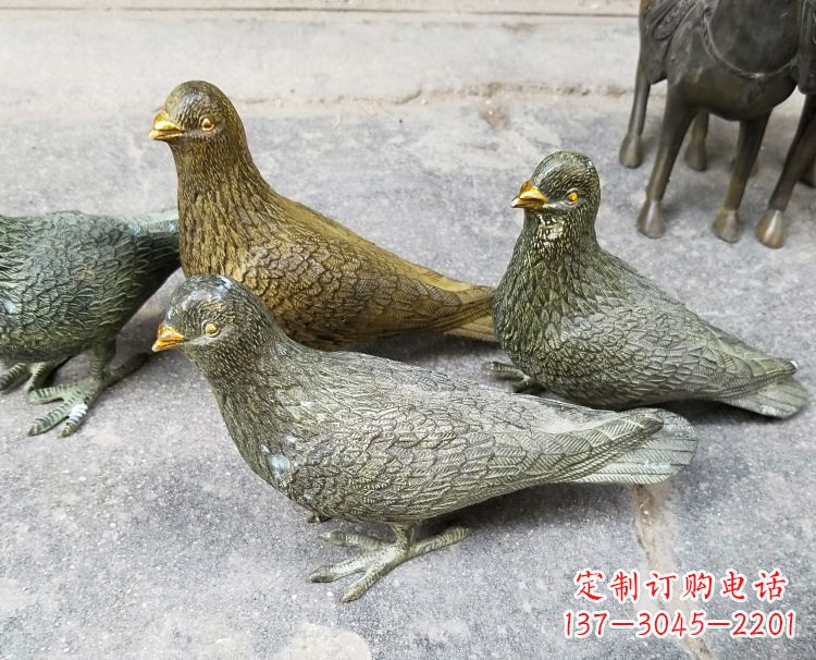 邯郸中领雕塑：少女与和平鸽的象征