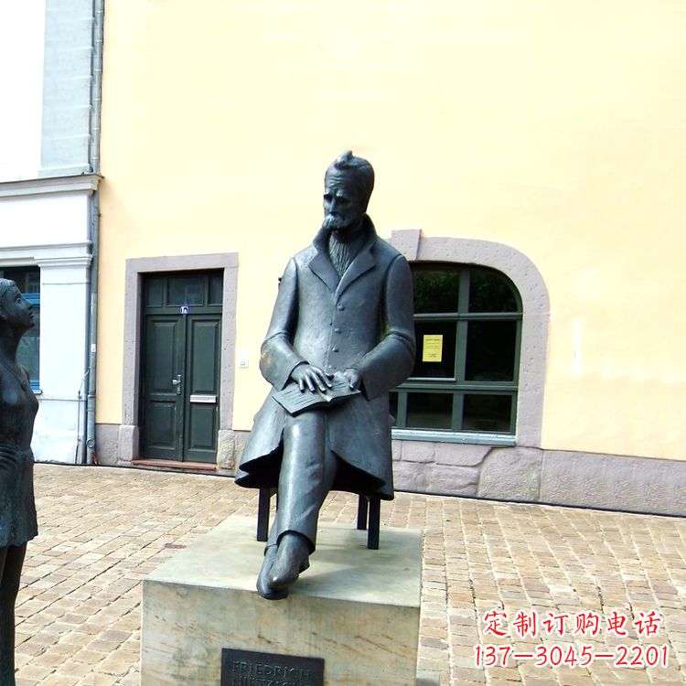 邯郸世界名人德国著名哲学家尼采铜雕景观雕塑