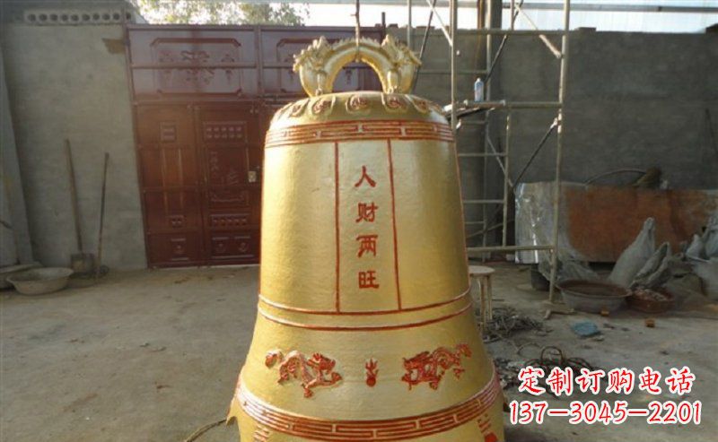 邯郸寺庙铸铜钟雕塑