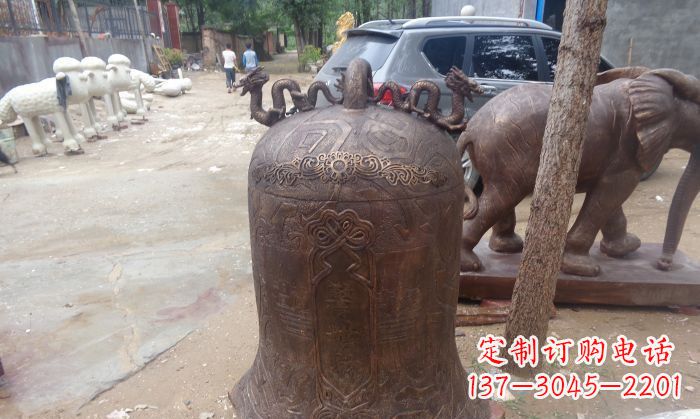 邯郸寺庙铸铜钟铜雕 (3)