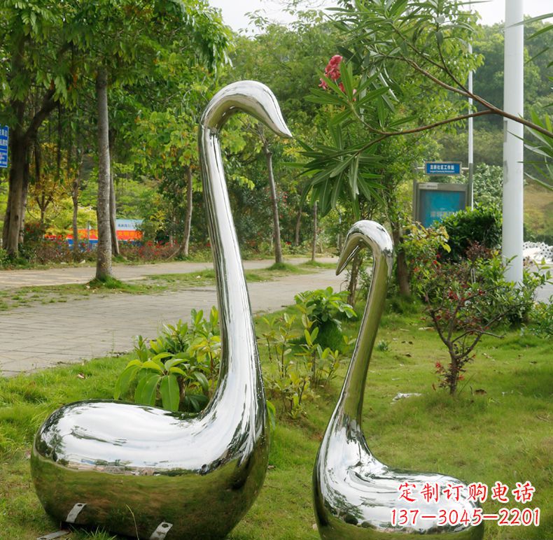 邯郸天鹅抽象不锈钢雕塑