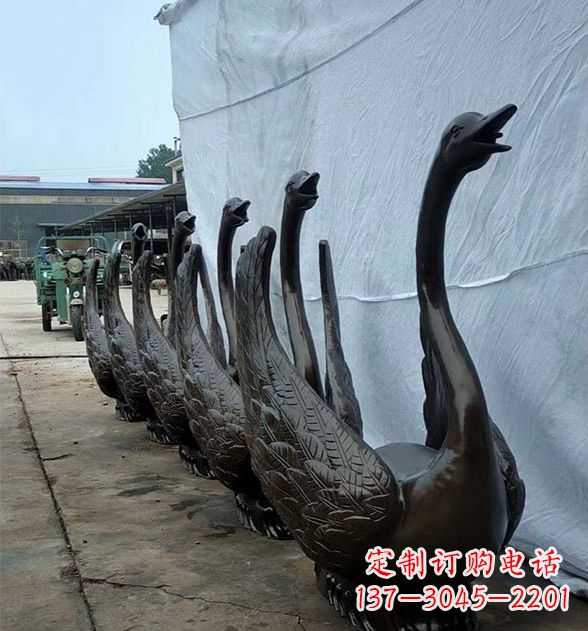邯郸天鹅喷泉铜雕,园林喷泉水景流水组件