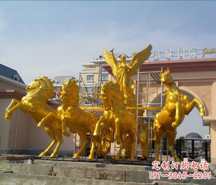 邯郸铜雕广场阿波罗战马雕塑