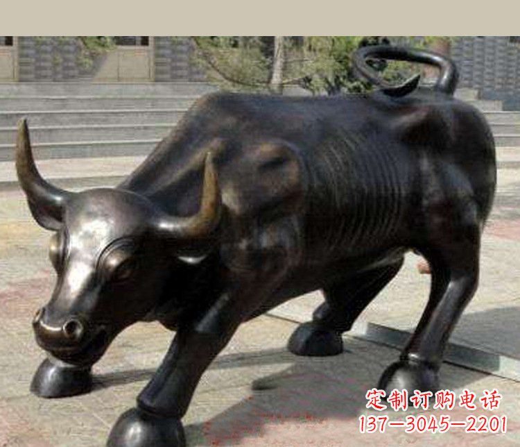 邯郸铜雕广场华尔街动物牛
