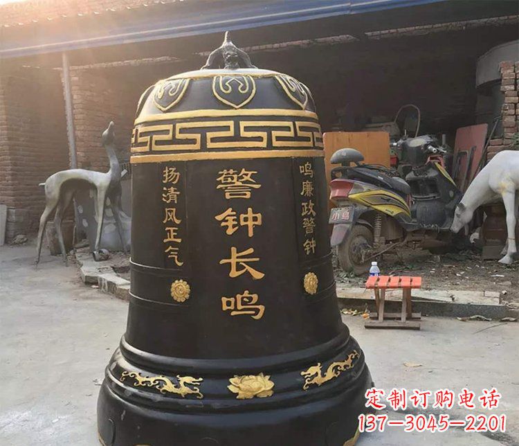 邯郸铜雕警钟长鸣寺庙雕塑