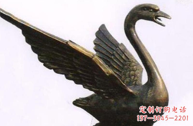 邯郸铜雕喷水天鹅公园动物雕塑