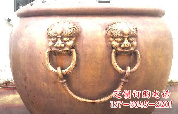 邯郸铜雕水缸寺庙景观雕塑_1