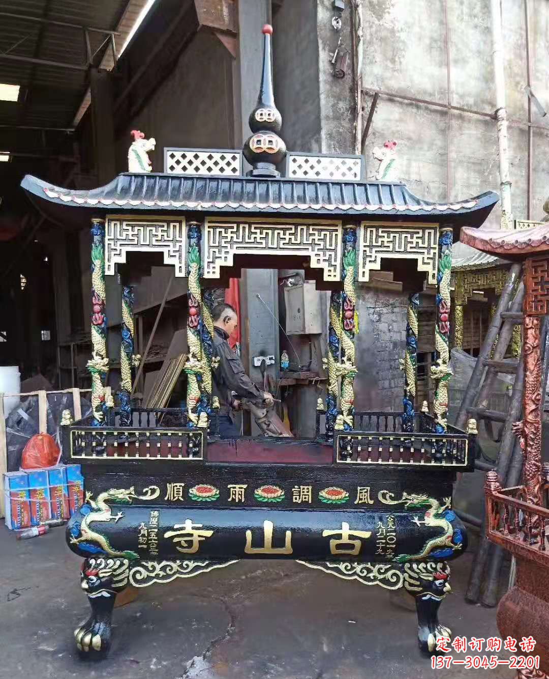 邯郸铜雕香炉寺庙景观雕塑