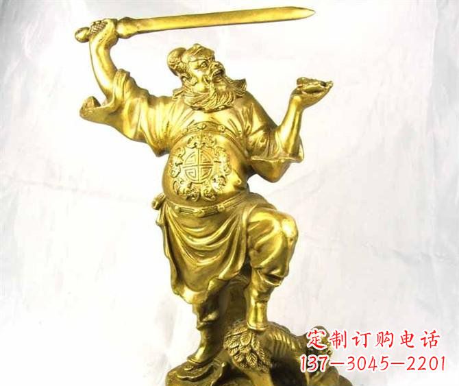 邯郸铜雕赵公明古代人物雕塑