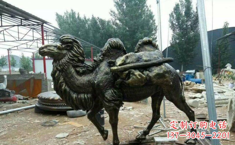 邯郸驮着东西的骆驼铜雕
