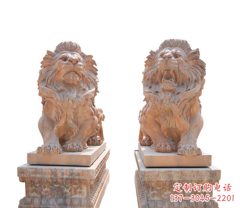 邯郸晚霞红欧式狮子雕塑