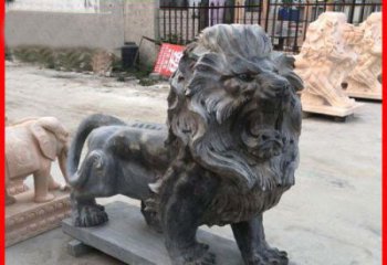 邯郸中领雕塑：精美狮子公园石雕