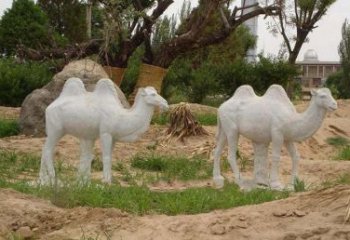 邯郸欣赏大自然，石雕骆驼公园动物雕塑邀请您