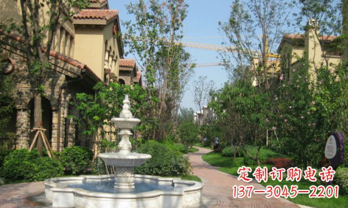 邯郸小区景观大理石喷泉石雕 (5)
