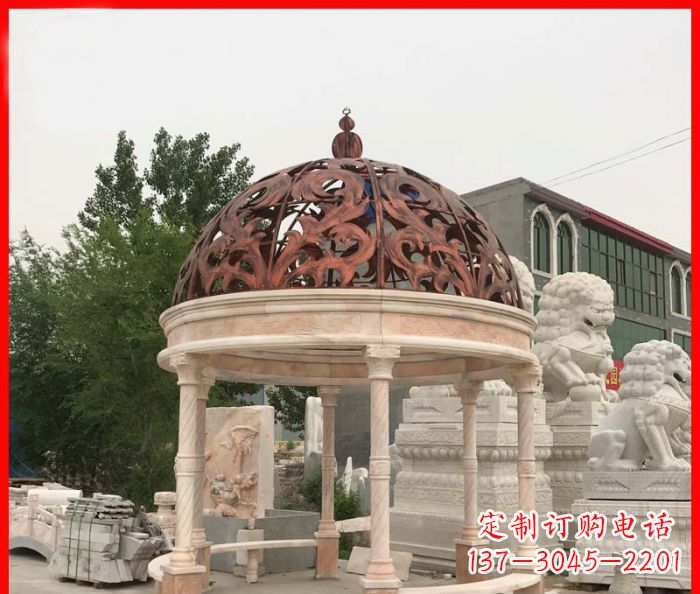 邯郸小区欧式圆顶凉亭石雕_1