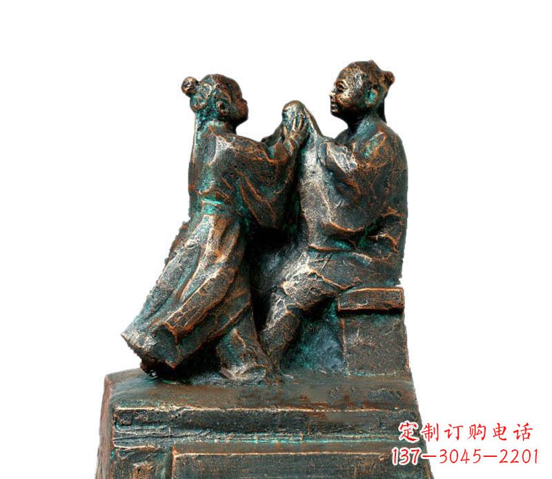 邯郸校园古代孔融让梨人物铜雕