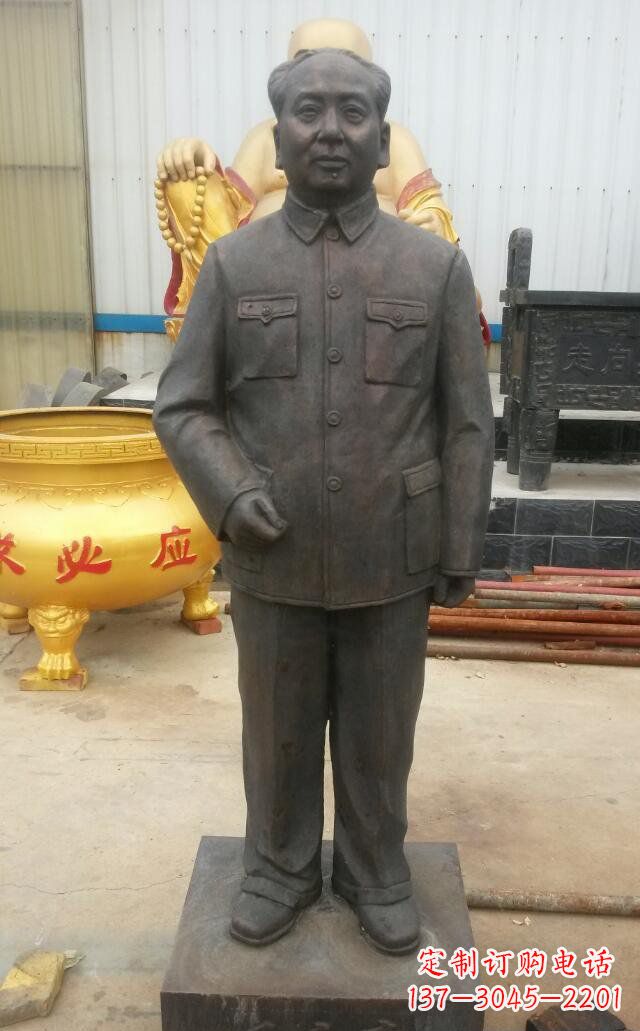 邯郸校园毛主席伟人铜雕