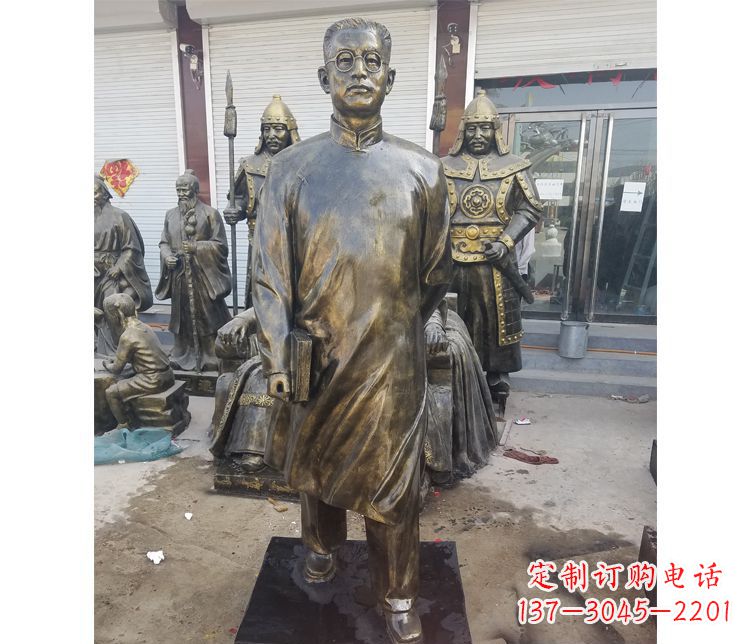 邯郸校园名人立式陶行知铜雕