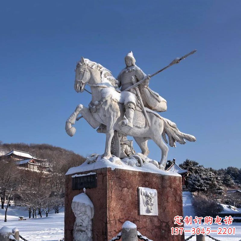 邯郸薛仁贵骑马雕像-中国历史名人唐朝名将景区景观雕塑