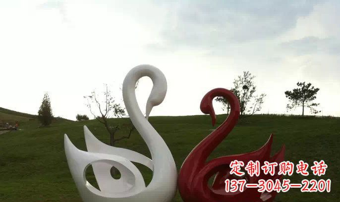 邯郸园林不锈钢抽象天鹅雕塑