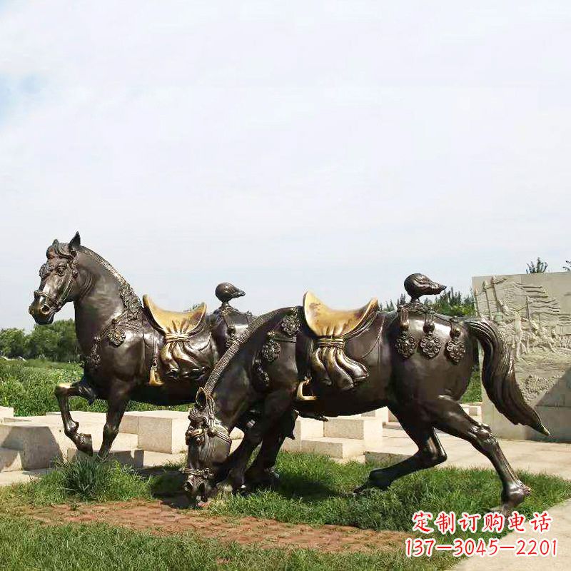 邯郸战马群公园景区动物情景雕塑