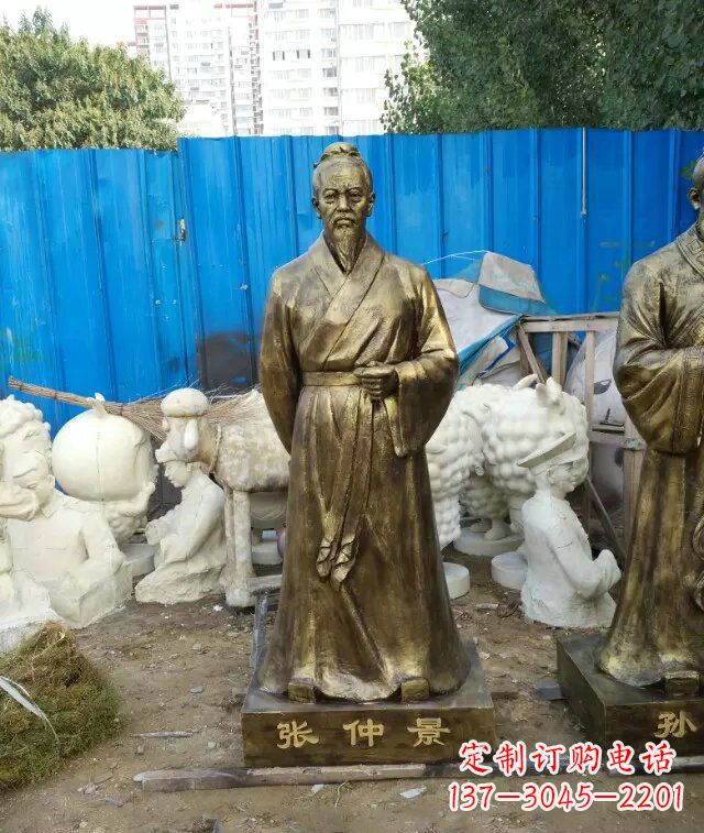 邯郸张仲景古代医学名人铜雕