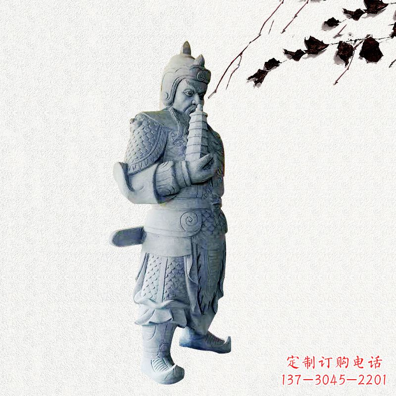 邯郸中国古代神话中的托塔天王石雕塑