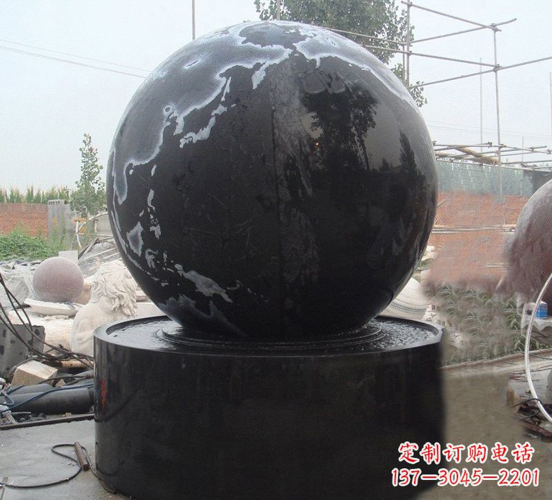 邯郸中国黑风水球石雕