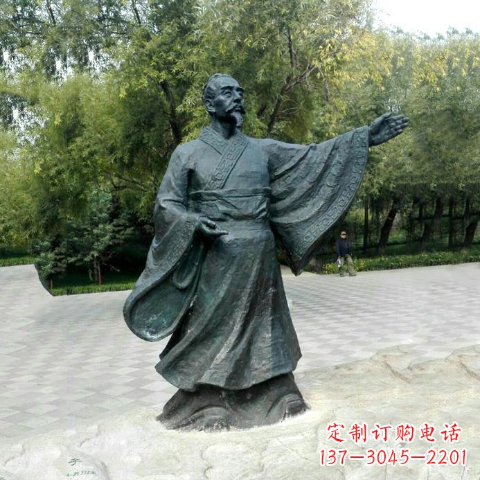 邯郸中国历史名人战国时期儒家学派的代表人物荀子铜雕像