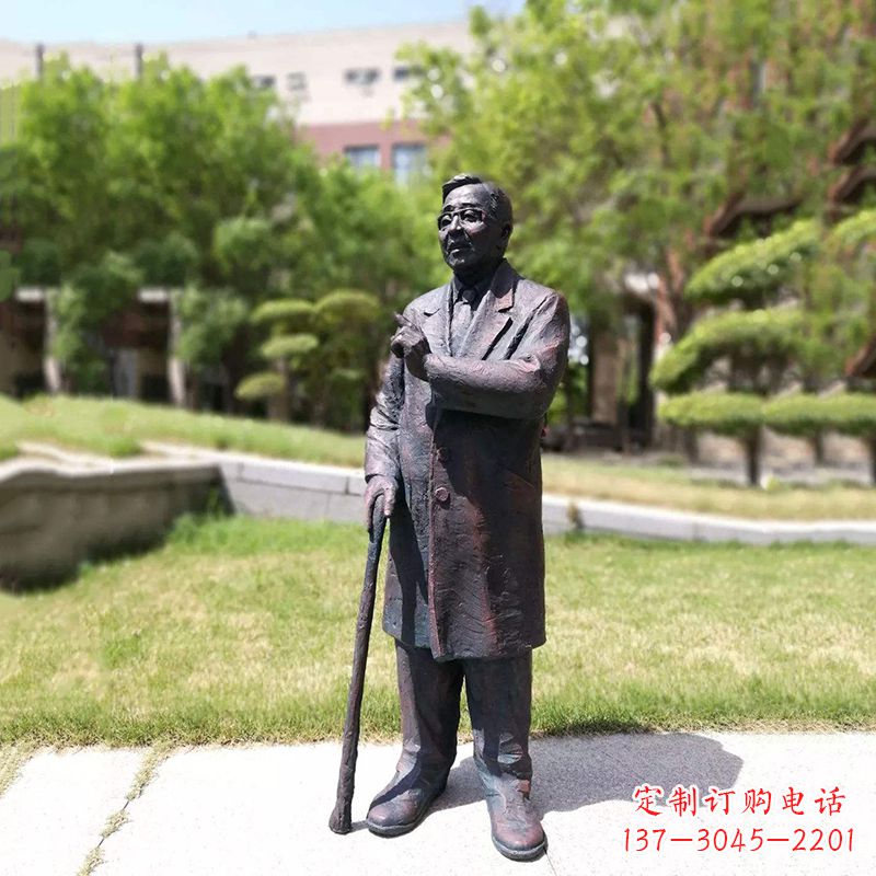 邯郸中国名人著名数学家华罗庚铜雕像