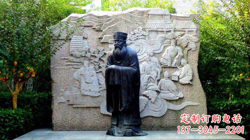 邯郸朱熹古代名人铜雕_2