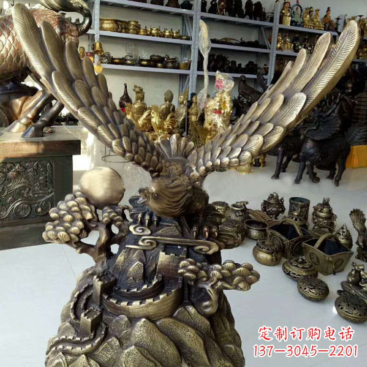 邯郸铸铜老鹰雕塑
