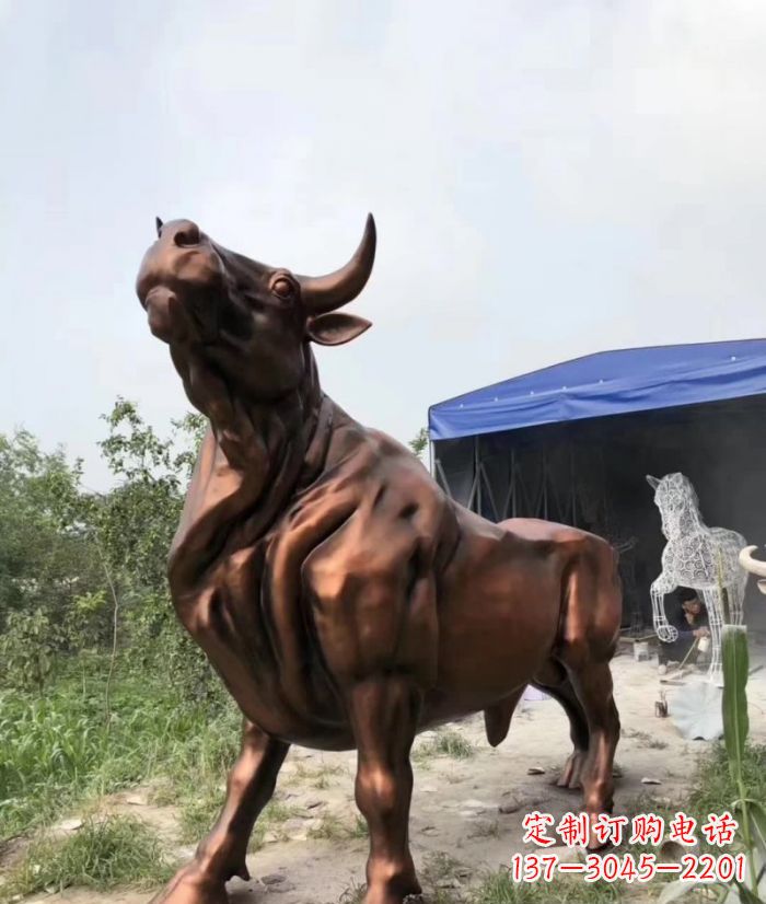 邯郸紫铜牛动物雕塑